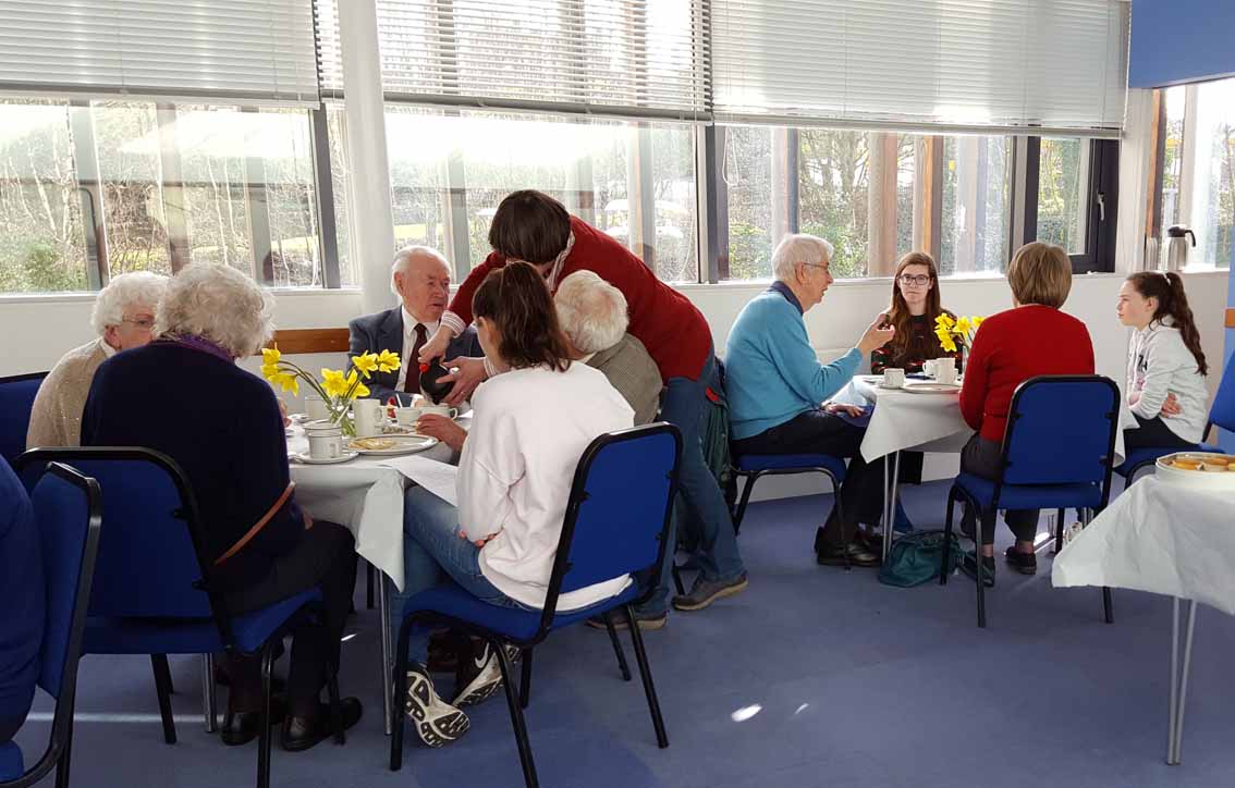 Hermitage Room: afternoon tea, looking south